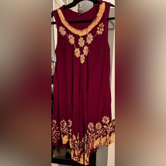 Vintage Bohemian Cotton Dress - Picture 1 of 3